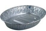 Takeaway Aluminum Cake Pan , Food Packing Oval Roasting Pan Environment Friendly