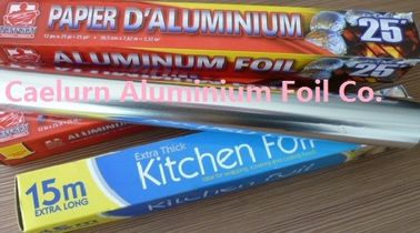 Width 30cm Food Safe Aluminum Foil , Cooking Paper Foil Silver Color
