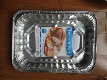 Customized Shape Aluminum Foil Baking Pans For Roasting Heat Resistance