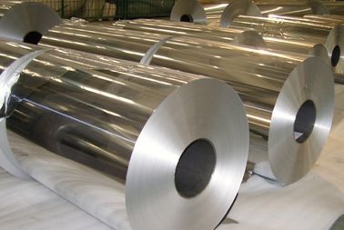 120mm - 1000mm Width Aluminium Foil Raw Material , Silver Industrial Size Aluminum Foil